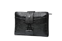 Sac à main unisexe tendance en cuir PU à motif crocodile pour homme et femme, idéal pour iPad et bureau