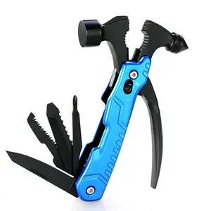 12 in 1 Multifunktion ale tragbare Hammer zange Kit Edelstahl Multi Tools für Camping