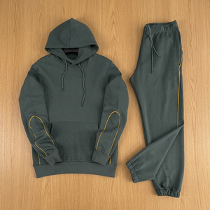 Men's Maternity Spring Breathable Four-Way Stretch Lightweight Casual Sportswear <b>Zip</b>-<b>Up</b> <b>Jacket</b> Jogger Pants Set for Training - Product Image 2