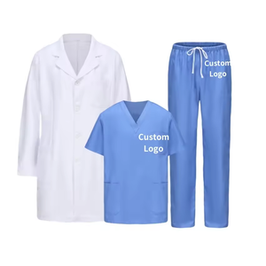 Logo bianco 2024 personalizzato antistatico Anti-acido e alcali uniformi ospedaliere scrub giacche medico infermiere uniforme camice da laboratorio - Product Image 2