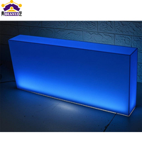 Boîte à lumière LED murale extérieure personnalisée, étanche, en acrylique, carrée, pour magasin