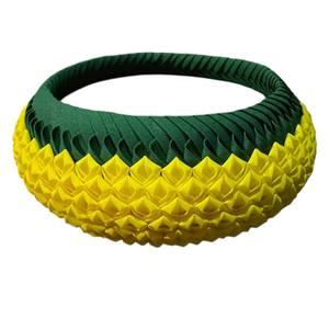 Krathong artisanal thaïlandais en tissu floral pour cérémonie et décoration intérieure – Disponible en plusieurs couleurs et tailles, ajoutant une touche d'élégance. - Product Image 5