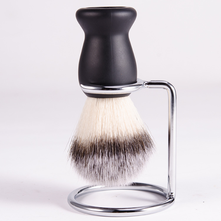 Makeup Brush Manufacturers Men's Shaving Foam 2-piece Beard Brush Set Beard Holder Soft Brush