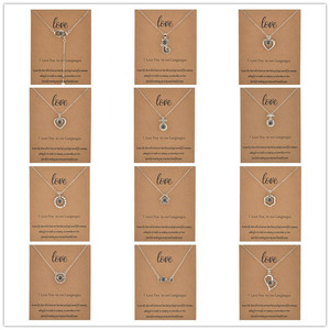 Heart <strong>Necklace</strong> 100 Languages Projection Pendant Jewelry <strong>for</strong> Mom <strong>Girlfriend</strong> Birthday Christmas Romantic Gifts - Product Image 6