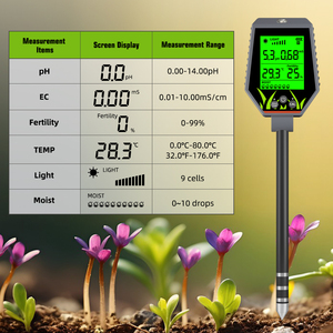 Moniteur numérique des nutriments et de l'humidité <span class=keywords><strong>du</strong></span> sol pour jardin domestique, testeur numérique <span class=keywords><strong>du</strong></span> sol 6-en-1 pour le pH, la fertilité, la température, la luminosité <span class=keywords><strong>du</strong></span> soleil et l'humidité - Product Image 6