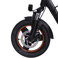 Trottinette électrique pliable noire et orange H14 600W 36V 10Ah 14 pouces pour adultes avec siège et panier