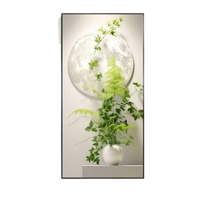 Cuadro decorativo con temática de vegetación para entrada, lienzo al óleo, estilo minimalista, arte realista, decoración de pared para pasillo o corredor - Product Image 4