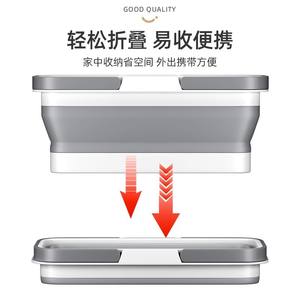 Seau à serpillière pliable rectangulaire pour le nettoyage domestique avec poignée, modèle 2025, matériau PPTPR - Product Image 3