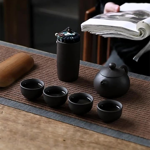 Wholesale Custom Logo Travel, <b>Tea</b> Set1 <b>Pot</b> 4 Cups Outdoor Simple Ceramic Bubble <b>Tea</b> Anti-scalding Portable Fast Drink Cup <b>Set</b>/ - Product Image 6