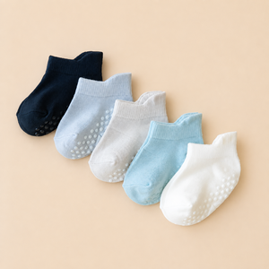 Ensemble de chaussettes pour bébé, semelle antidérapante, côtelées, style princesse, chaussettes pour nouveau-né fille, vente en gros en vrac - Product Image 1