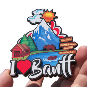 Custom Logo Wooden 3D Fridge Magnets Personalized Tourism Souvenirs Refrigerator Magnet Epoxy Wooden Fridge Magnet - Product Image 1