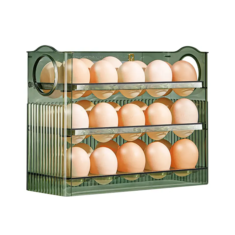 Offre Spéciale boîtes de rangement d'œufs de cuisine à trois niveaux pour réfrigérateur