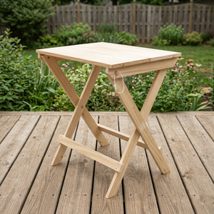 Mesa de Ajedrez Plegable de Bambú Ligera e Impermeable, Moderna, para Exteriores, Dormitorio, Apartamento, Comedor, Hotel, Hospital, Entrada, Fácil de Transportar - Product Image 1