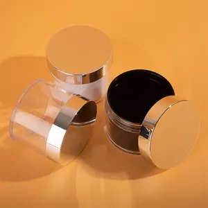 Siver 200g PP cream scrub jar gold lid empty bowl shape matte customized hair gel plastic cream jars