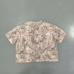 Personalizado de alta calidad Unisex Streetwear Screen Print Dtg de gran tamaño recortado de algodón Real Tree Camo Boxy camiseta camisetas para mujeres - Product Image 2