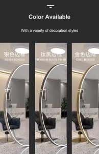 <span class=keywords><strong>Miroir</strong></span> de salon de beauté <span class=keywords><strong>LED</strong></span> double face pleine longueur pour station de coiffure et maquillage - Product Image 6