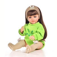 Muñeca Reborn de silicona suave de 21 pulgadas, muñeco de simulación de bebé, incluye ropa, recién nacido