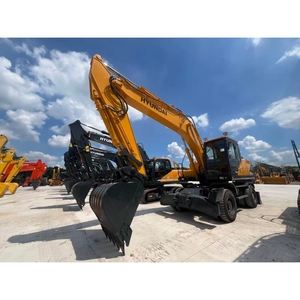 Excavadora de Ruedas Usada Hyundai 210W-9S Robex, Excavadora Hidráulica con Cucharón de 0.92m³ para Construcción y Movimiento de Tierras - Product Image 1