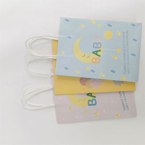 Bolsas de Regalo Pequeñas de Papel Kraft de 16*8*22cm para Recuerdos de Baby Shower, Impresión Flexográfica, Ecológicas y Reciclables para Velas y Manualidades, al por Mayor - Product Image 5