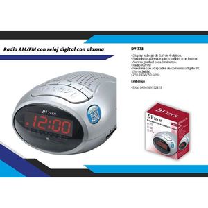 วิทยุนาฬิกาดิจิตอล Dvtech AM FM พร้อมนาฬิกาปลุกและจอแสดงผล LED ขนาด 0.6 นิ้ว - Product Image 3
