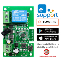Module de relais sans fil EWeLink Wifi Switch DC 12v 24v 32v à actionnement progressif/autobloquant, automatisation de la maison intelligente pour l'accès aux portes, Alexa, Google