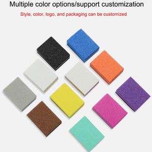 Mini bloc polissoir à ongles 3,5x2,5x1,1cm en éponge EVA réutilisable, couleurs violet, noir, blanc pour manucure - Product Image 5