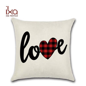 Housse de coussin personnalisée de la série Sweetheart, <span class=keywords><strong>mots</strong></span> d'amour imprimés, vente en gros en Chine, housse de coussin pour la Saint-Valentin, flèches - Product Image 3