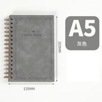 Carnet A5 en cuir PU à couverture rigide gaufrée, spirale, fournisseur en gros pour entreprises et écoles, journal intime, papeterie