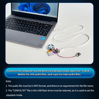 JX-7004 Módulo de Sonido Programable USB Tipo-C Recargable de 4MB con Botón de Presión para Tarjetas de Felicitación y Cajas de Regalo