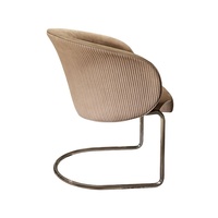 Chaises de salle à manger brunes en fourrure de renard, chaises d'extérieur de luxe moderne pour restaurant, cuisine d'extérieur, île