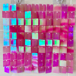 Dreamy Colorful Square Shimmer Wall Panel Sequin Wall <strong>Backdrop</strong> 30x30cm Sparkling Wind Moving Wedding Banquet Graduation - Product Image 2