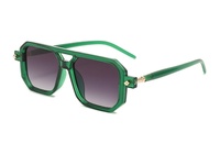 Nouvelle tendance de vente en 2026 : Lunettes de soleil rétro artistiques modernes pour la photographie de rue Instagram, verres plats, lunettes de soleil à la mode