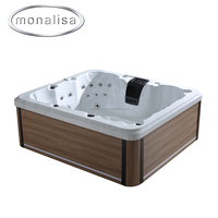 Promotion : Spa de plein air Monalisa pour cinq personnes avec hydromassage et sauna extérieur