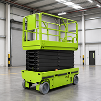 Mini-élévateur à ciseaux électrique autopropulsé super compact de 6 m et 1200 kg, conforme aux normes pour les levages en extérieur
