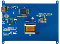 Écran tactile capacitif LCD (C) Waveshare de 7 pouces IPS 16:10 avec port USB pour Raspberry Pi 5/4B/3B/Zero/Zero W