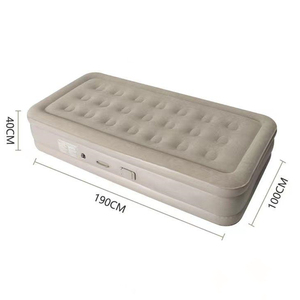 Colchón Inflable Individual para Camping con Bomba Integrada - Aterciopelado, Fácil de Inflar, Cama Inflable Portátil Impermeable - Product Image 1