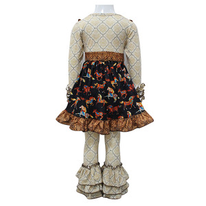 Niños Niñas otoño ropa falda top glaseado pantalones traje venta al por mayor 2PCS trajes de moda conjunto de ropa Casual 0-24M - Product Image 3