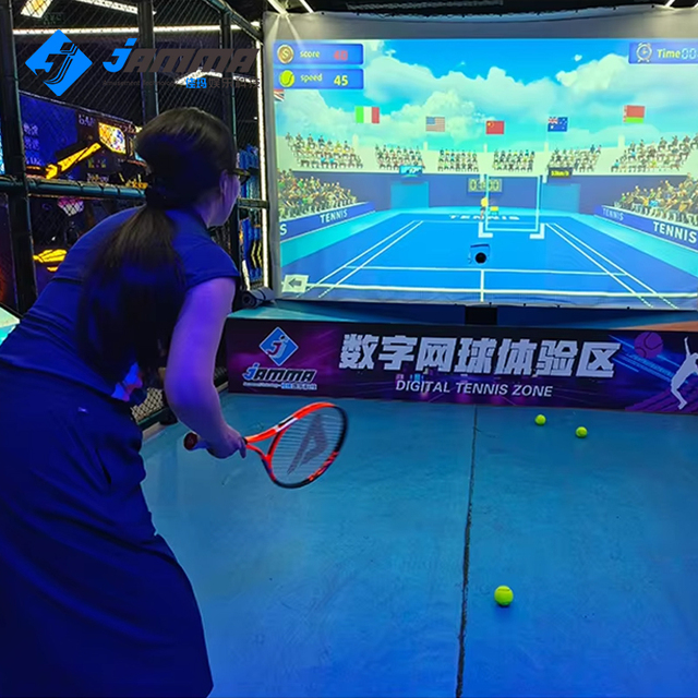 JAMMA JM-Tennsi Indoor Interactive AR Tennis Court Equipment Metal Sports Gym Game Experience 7x4x3m
