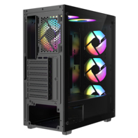 Boîtier d'ordinateur ATX en verre trempé haut de gamme AntarcChill Factory, boîtier de jeu pour PC, nouveau style OEM, boîtier d'ordinateur RGB