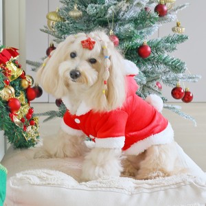 Cross-border popular <b>Christmas</b> cute red velvet bunny ear coat, <b>Christmas</b> elf warm coat, funny dog clothes - Product Image 2