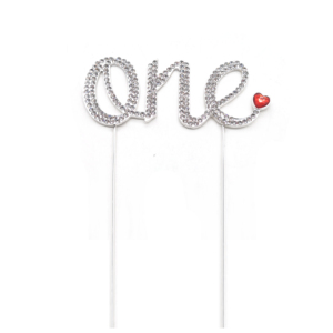 Vendita calda in argento strass per bambini 1 ° compleanno decorazioni per una <span class=keywords><strong>torta</strong></span> Topper con cuore per il primo compleanno ragazzo e ragazza - Product Image 3