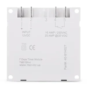 Minuteur intelligent 12/24 heures TM618N-4 Mini 12V DC, programmable, avec fonction de compte à rebours, pour montage sur panneau - Product Image 6
