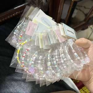 Pulsera Elástica Redonda con Cuentas de Colores Pastel, Cuentas de Vidrio Estilo Bohemio, Joyería Hecha a Mano, Regalo Casual de Moda para Mujeres y Niñas - Product Image 3