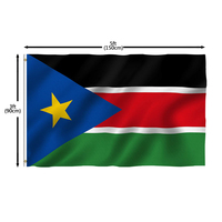 Vente en gros, impression Double face, taille personnalisée, 100% Polyester, drapeau du sud-suède