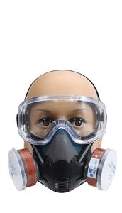 Masque respiratoire demi-visage réutilisable de haute qualité avec double cartouche KN95 et filtre à <span class=keywords><strong>charbon</strong></span> <span class=keywords><strong>actif</strong></span> pour soudage industriel et peinture - Product Image 1