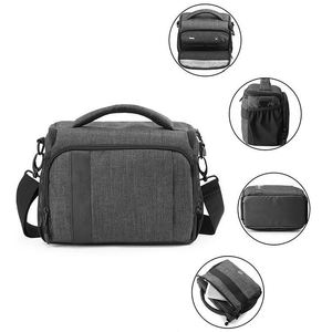Sac à bandoulière compact pour appareil photo reflex numérique BSCI avec housse de pluie imperméable, gris - Product Image 1