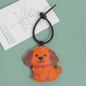 Cute PU Leather Keychain <b>Golden</b> <b>Retriever</b> Dog Bag Charm Pendant <b>Gift</b> for Students Women Pet Lovers Accessory - Product Image 6