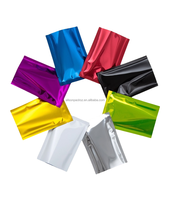 Sacs en Mylar métallisé argenté à ouverture supérieure, sachets sous vide thermoscellables avec encoches de déchirement, pochettes plates en aluminium pour l'emballage alimentaire des biscuits