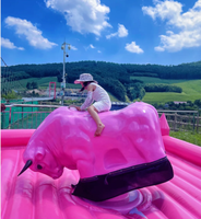 Arène de taureau mécanique gonflable en PVC robuste, taureau de rodéo pour parcs d'attractions