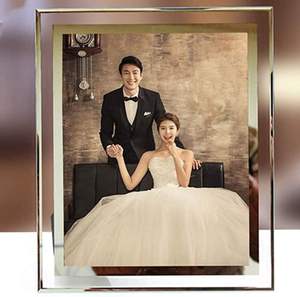 Classical Custom Silver Glass Crystal <b>Photo</b> <b>Frame</b> Wholesale Creative Handmade Crystal Glass DIY Picture <b>Frame</b> <b>4</b>*6 5*7inch - Product Image 2